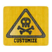 Funny Warning SignThunder_Cove Snijplank (Voorkant)