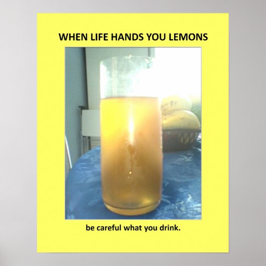 Funny Warning Veiled Bathroom Humor Poster (Voorkant)