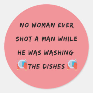 Funny Washington Quote, Funny Kitchen Quottes Ronde Sticker