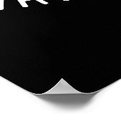 Funny Watermeloen Kat Pun Dark BG Poster (Hoek)