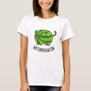 Funny Watermeloen Kat Pun T-shirt