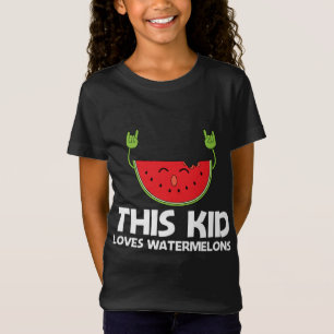 Funny Watermelon Design Kinder Toddlers Summer Fru T-shirt