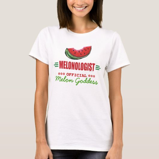 Funny Watermelon Melon Goddess Humoureuze T-shirt (Voorkant)