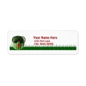 Funny Watermelon Picnic Return Label (Voorkant)