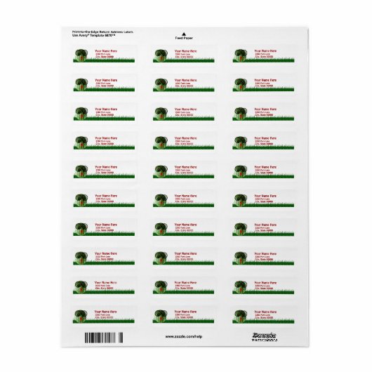 Funny Watermelon Picnic Return Label (Full Sheet)