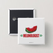 Funny Watermelon Vierkante Button 5,1 Cm (Voorkant /achterkant)