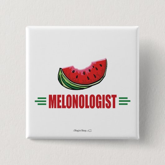 Funny Watermelon Vierkante Button 5,1 Cm (Voorkant)