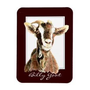Funny Waterverf Billy Goat Animal Magneet