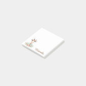 Funny Waterverf Giraffe Waterverf Floral Post-it® Notes (Schuin)