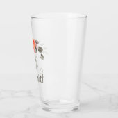 Funny Waterverf Red Rose 70th Birthday Floral Glas (Links)