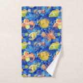 Funny waterverf vis bad handdoek (Handdoek)