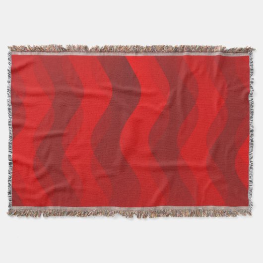 Funny Waves red + jouw idee Deken (Voorkant)