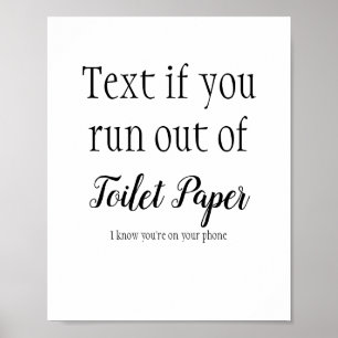 Funny Wc-bord Poster