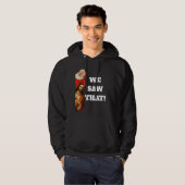Funny “We Saw That” Santa and Jesus Design Hoodie (Voorkant volledig)