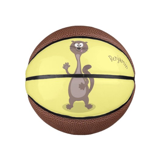 Funny weasel cartoon basketbal (Voorkant)