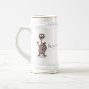 Funny weasel cartoon bierpul
