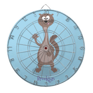 Funny weasel cartoon dartbord