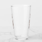 Funny weasel cartoon glas (Links)