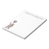 Funny weasel cartoon illustratie gezegde hallo notitieblok (Gedraaid)