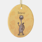 Funny weasel cartoon keramisch ornament (Rechts)
