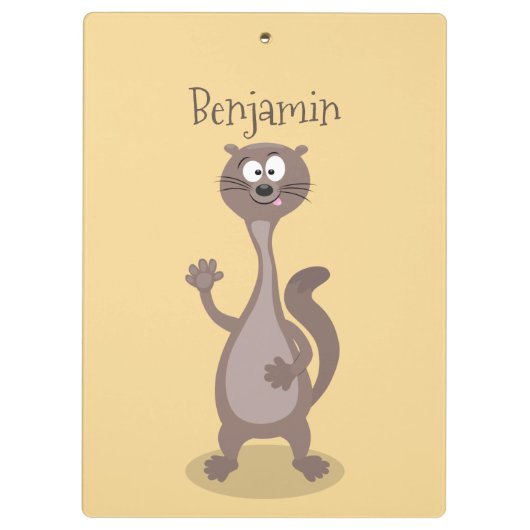 Funny weasel cartoon klembord (Achterkant)