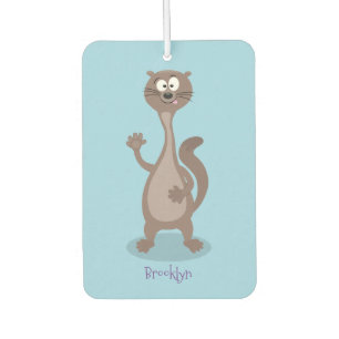 Funny weasel cartoon luchtverfrisser