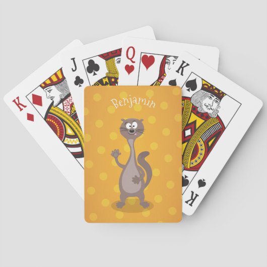 Funny weasel cartoon pokerkaarten (Achterkant)