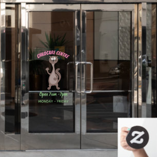 Funny weasel cartoon raamsticker