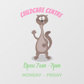 Funny weasel cartoon raamsticker (Vel)