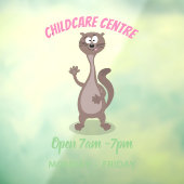 Funny weasel cartoon raamsticker (Vel 3)