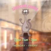 Funny weasel cartoon raamsticker (Vel 2)