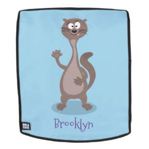Funny weasel cartoon rugtassen