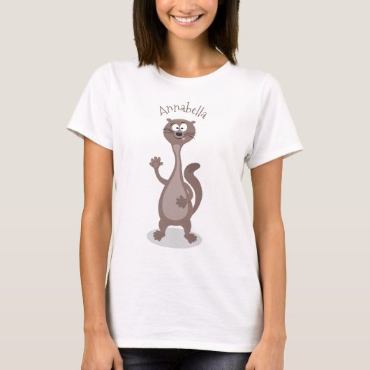 Funny weasel cartoon t-shirt (Voorkant)
