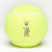 Funny weasel cartoon tennisballen (Achterkant)