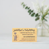 Funny weasel cartoon visitekaartje (Staand voorkant)