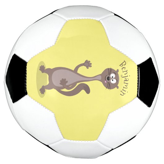 Funny weasel cartoon voetbal (Gedraaid)