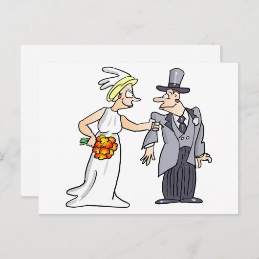 Funny Wedding Afbeelding Briefkaart (Voorkant / Achterkant)