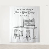 Funny Wedding Backdrop Photo Prop Wandkleed (Voorkant)