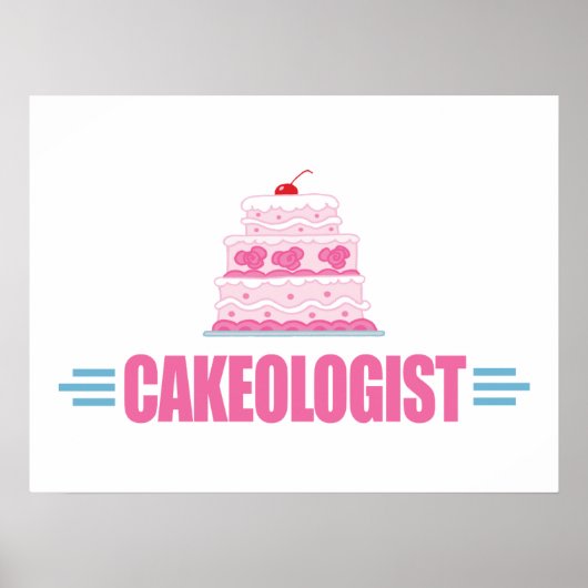 Funny Wedding Cake Lover Poster (Voorkant)