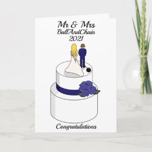 Funny Wedding Day Gefeliciteerd auto Kaart