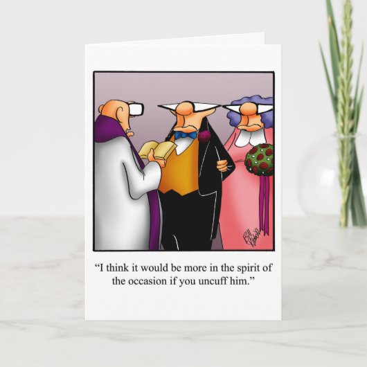 Funny Wedding Humor Wenskaart Kaart (Voorkant)