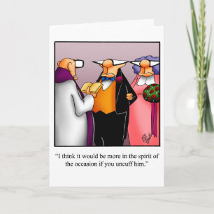 Funny Wedding Humor Wenskaart Kaart
