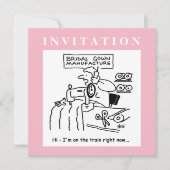Funny Wedding Invitation met Dressmaker Kaart (Voorkant)