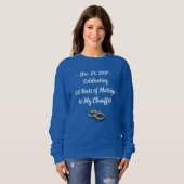 Funny Wedding Jubileum Vrouwen Blu Trui (Voorkant volledig)