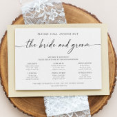 Funny Wedding Phone Numbers Contacten Kaart