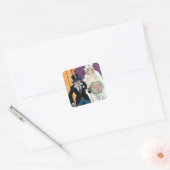  Funny Wedding, Romance van mei december Vierkante Sticker (Envelop)