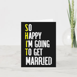 Funny Wedding Sarcastic Groom Bride Verloving Wed Kaart