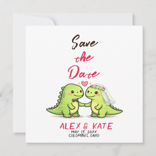 Funny Wedding Save the Date  Kaart (Voorkant)