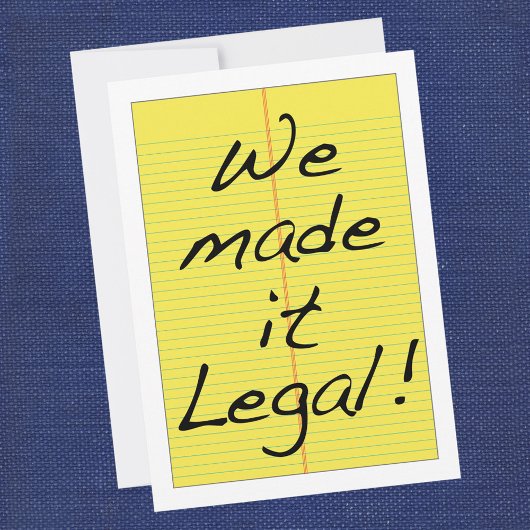 Funny Wedding We hebben het wettelijk uitgenodigd Kaart