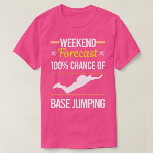 Funny Weekend Base Jumping T-shirt (Design voorkant)